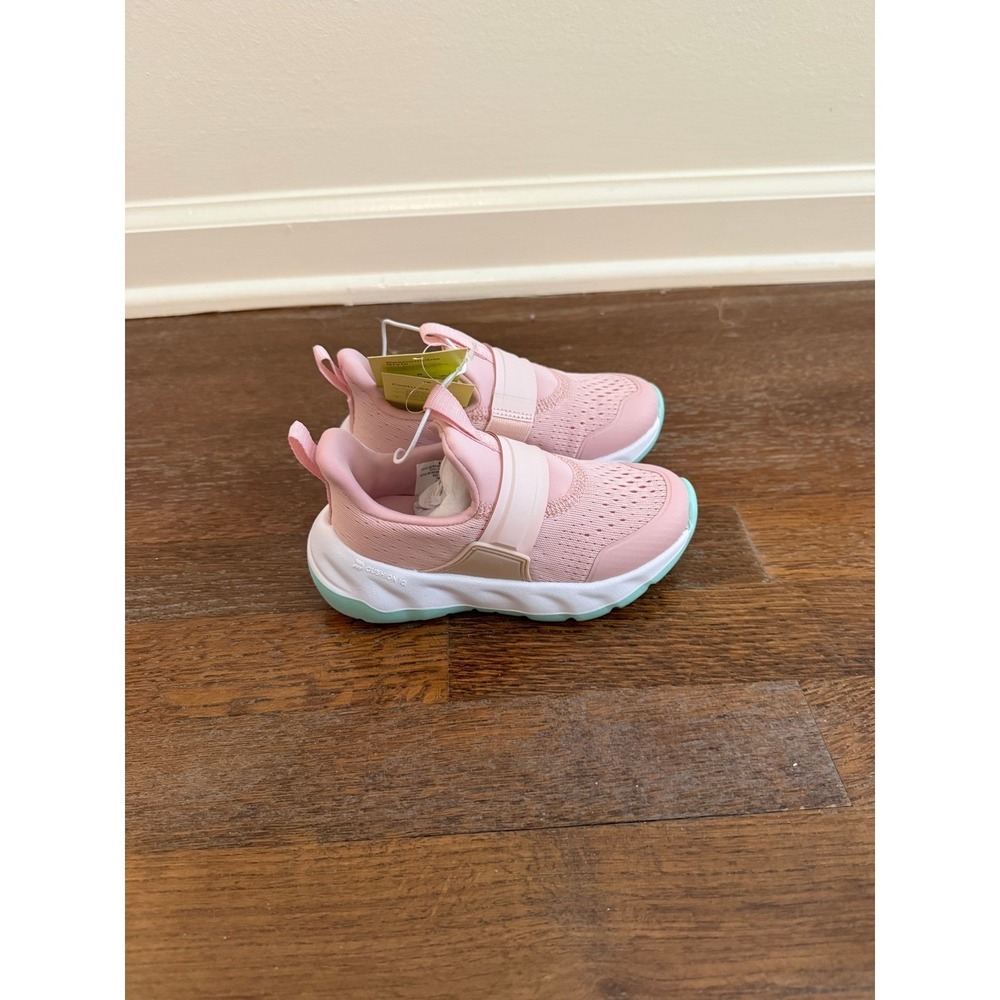 All in Motion Gennie Sneakers Kids Pink Mint Green Slip On Athletic Shoes Size 9 - Picture 4 of 7